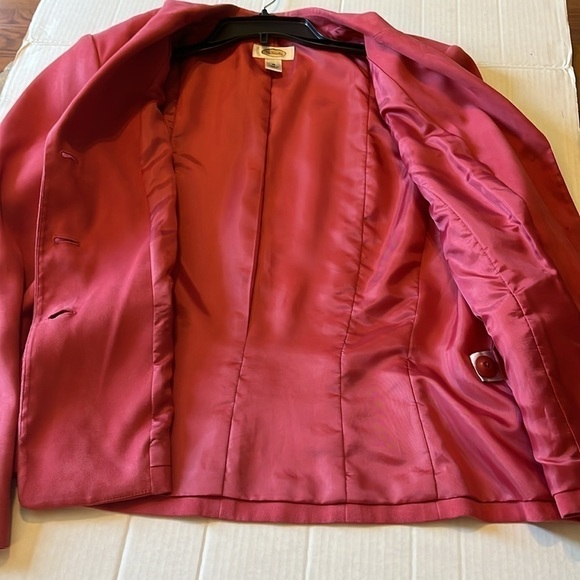 VTG-Talbots-16-Pink-velvet fabric, three button-down blazers/jacket. - Picture 7 of 12